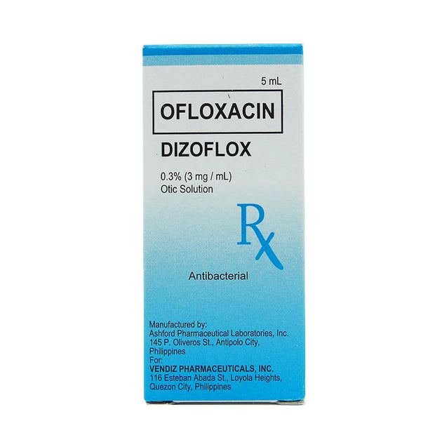 DIZOFLOX Ofloxacin 3mg / mL (0.3) Otic Solution 5mL price in the